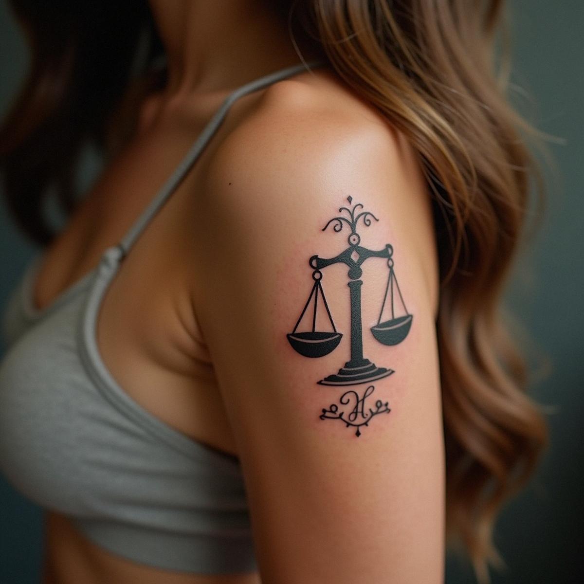 Stunning Libra Woman Shoulder Tattoo Ideas - TheReadingTub