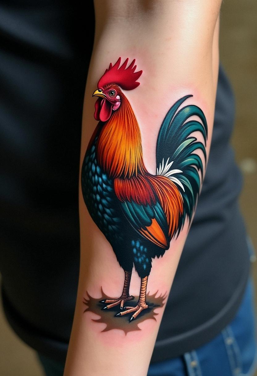 Rooster Tattoos Pictures _ 64 Alluring Rooster Tattoo Ideas To Show